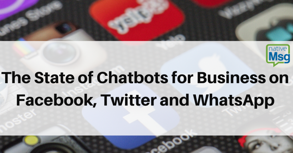 chatbots for business phone with social and messaging apps with overlay of title