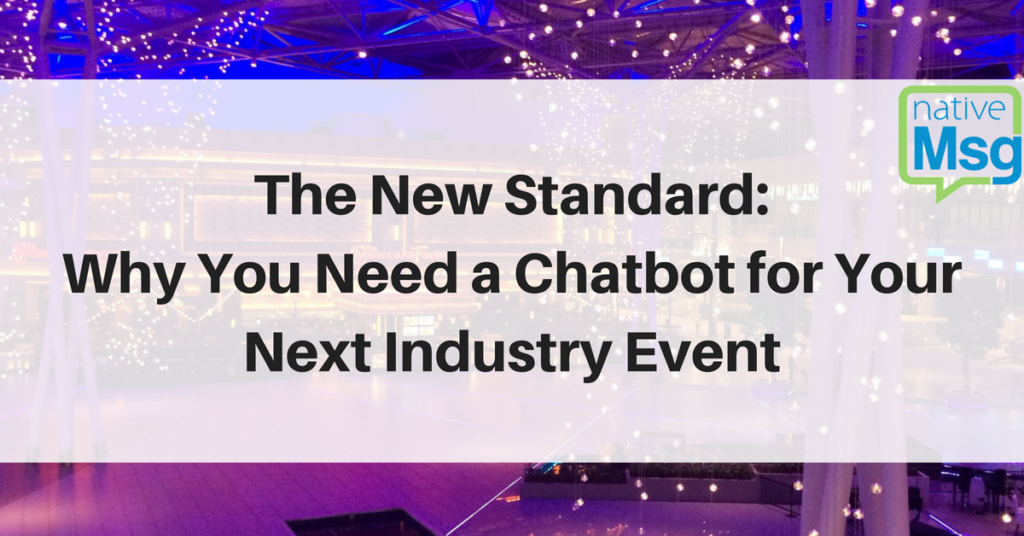 title overlay on background: Create a Chatbot for Events 