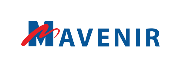 Mavenir logo in blue and red